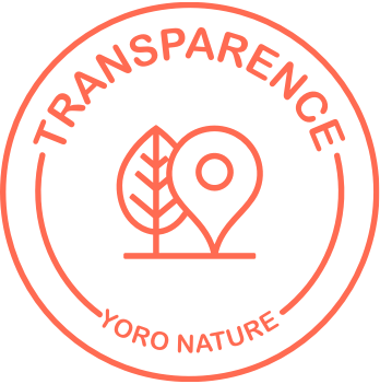 Transparence Afin de répondre aux attentes des consommateurs finaux, Yoro Nature est
transparent sur la composition et la méthode de fabrication de ses produits. Tous les produits ont un indice d’impact environnemental qui prend en compte : le niveau d’Eco-conception, la durée 
de vie, son origine pétro-sourcée 
et la localisation de sa production.